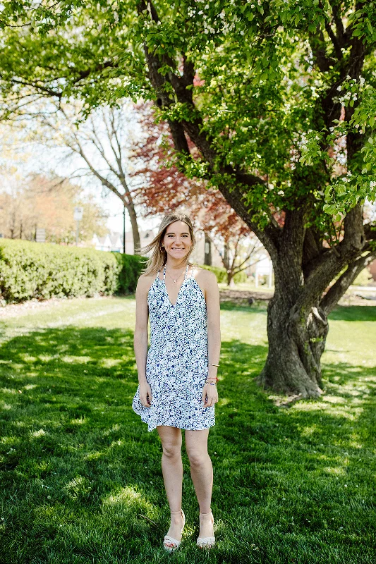 Cape May Dress Rosa Rugosa Navy