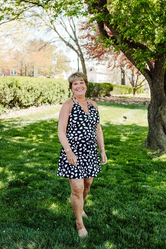 Cape May Dress Diana's Dot Black/White