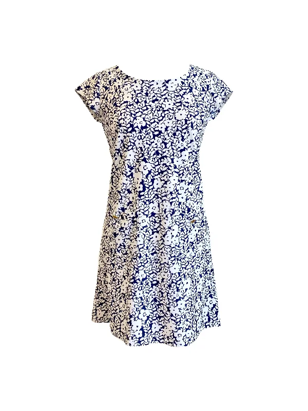 Charleston Cap Sleeve Dress Rosa Rugosa Navy