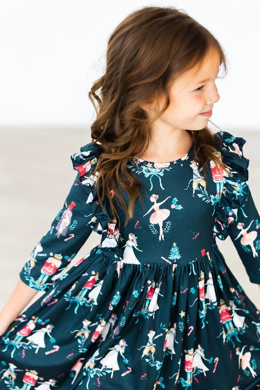 Christmas Ballet Ruffle Twirl Dress