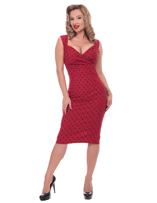 Polka Dot Diva Dress in Red