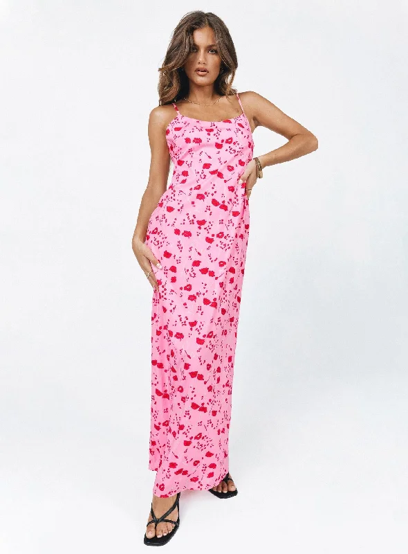 Cherry Dream Maxi Dress Pink