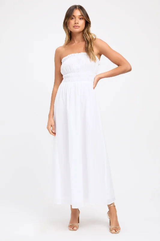 Georgette Strapless Dress