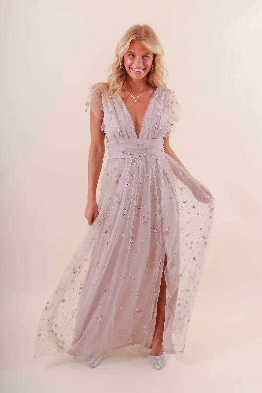 Ice Queen Maxi Dress-Dusty Blush