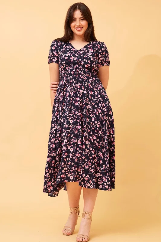 KEGAN FLORAL MIDI DRESS