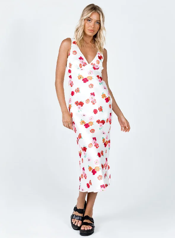 Nellie Maxi Dress White Floral