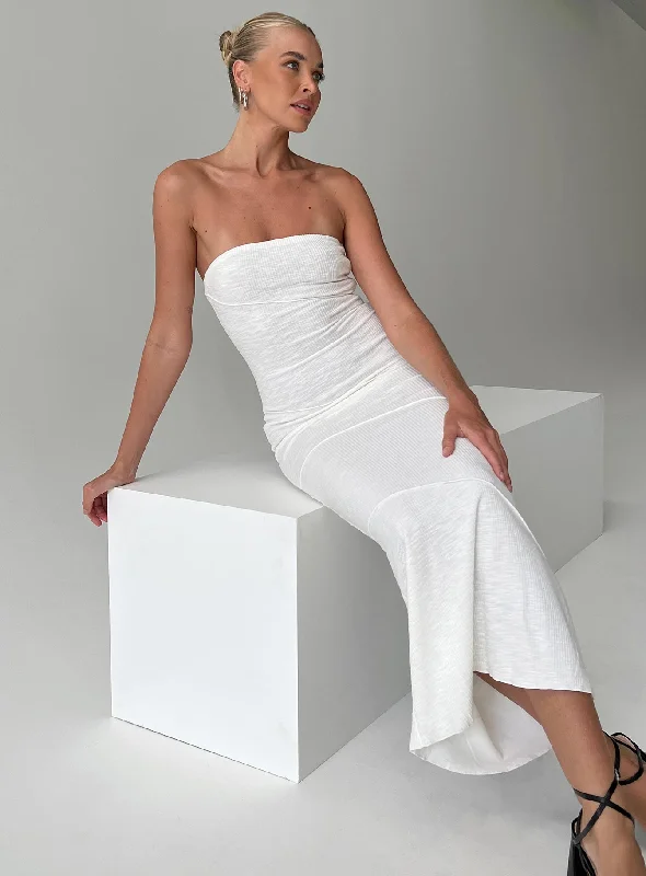 Oscar Midi Dress White Tall