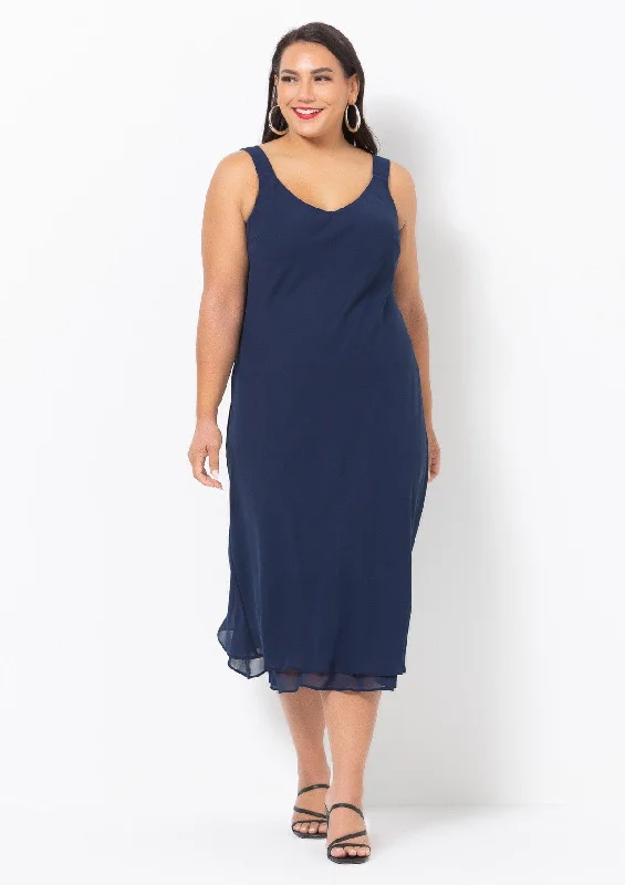 Navy Georgette