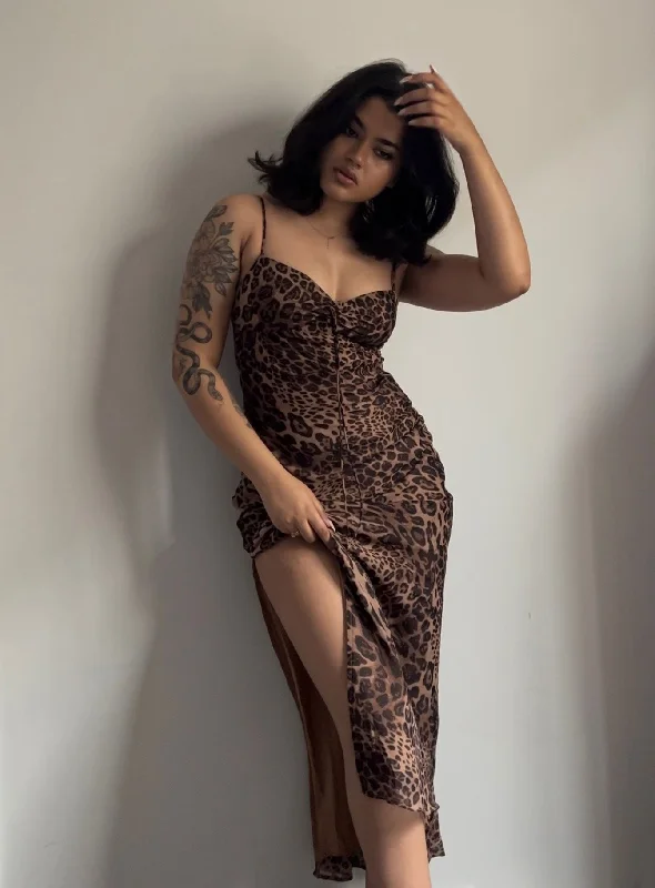 Safari Midi Dress Leopard